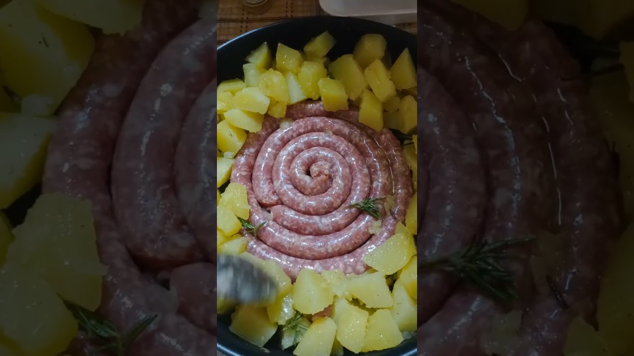 Salsiccia luganega al forno con le patate, troppo buona!🤩