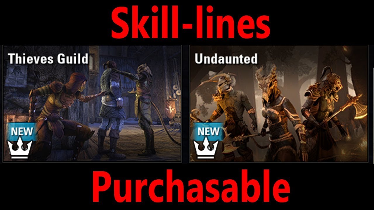 Maxed out Skill-Lines purchased in the Crown Store