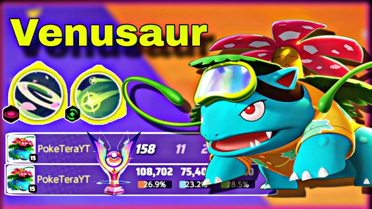 Venusaur did 100k+ Damege in Master Rank || Pokémon Unite || PokeTeraYT