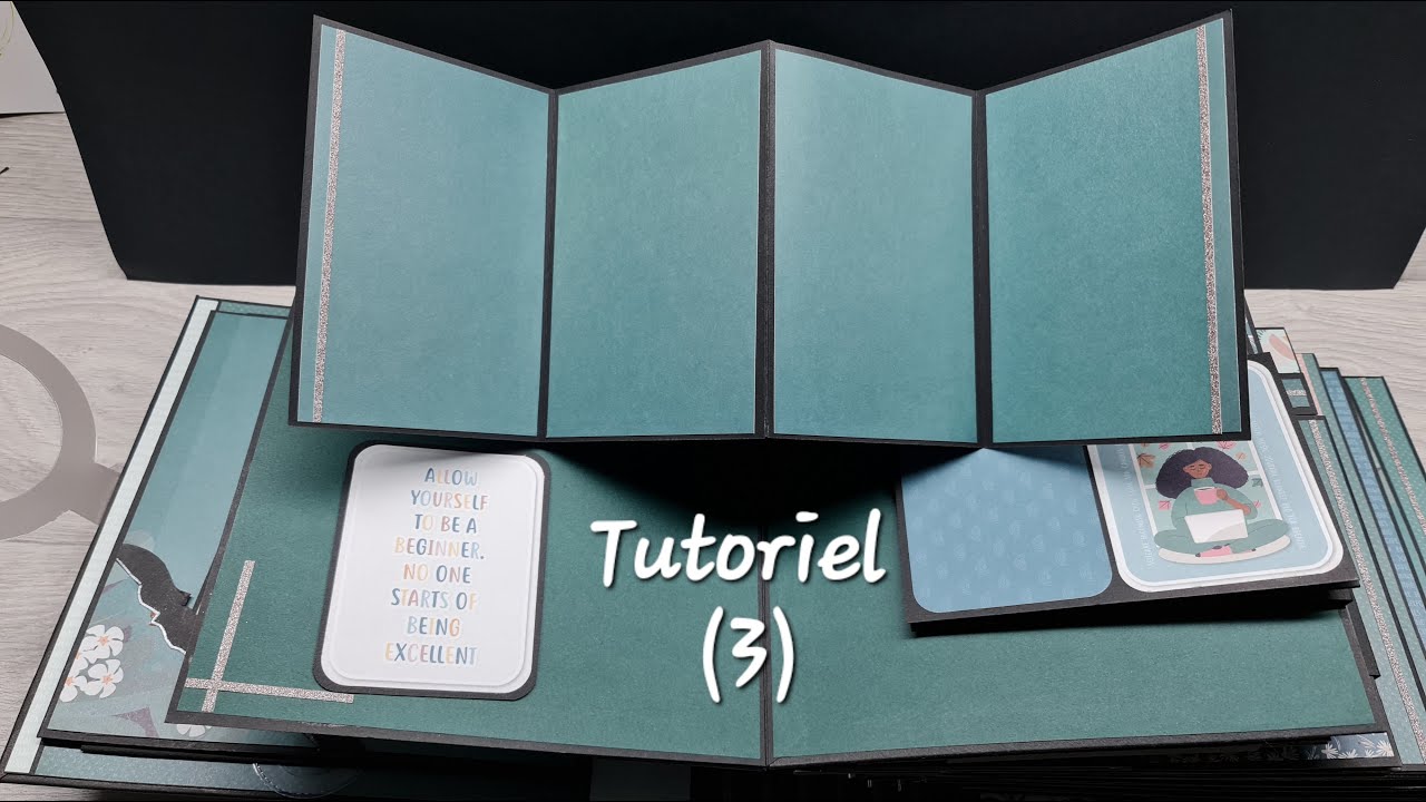 Tutoriel (3).Album photo Take it easy and relax. popup, astuces, scrapbooking.