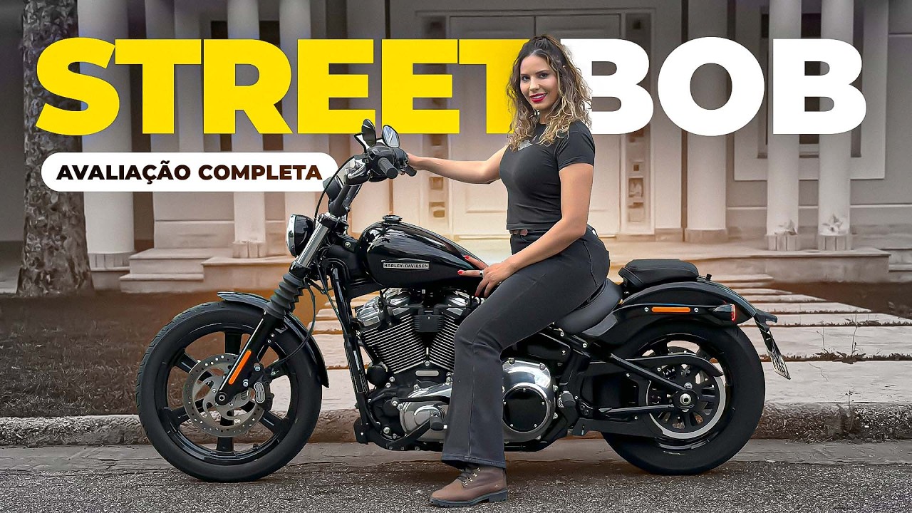 TESTE STREET BOB 2025 AVALIAÇÃO COMPLETA HARLEY-DAVIDSON STREET BOB PRÓS E CONTRAS, CONSUMO, SEGURO