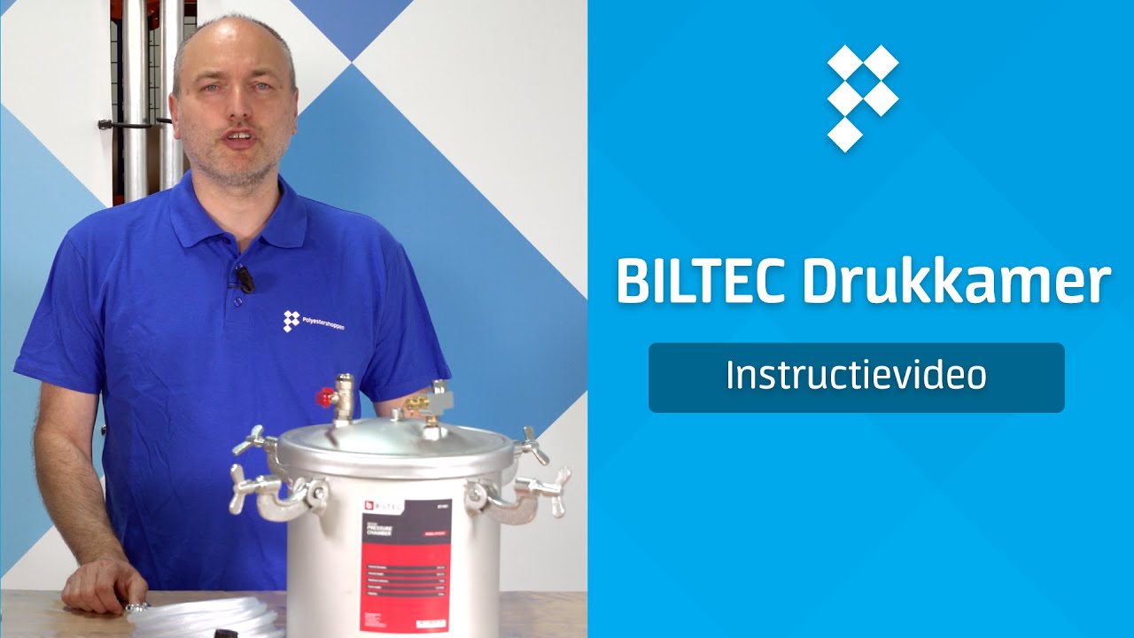 BILTEC Drukkamer | Drukvat om luchtbellen uit harsen te verwijderen