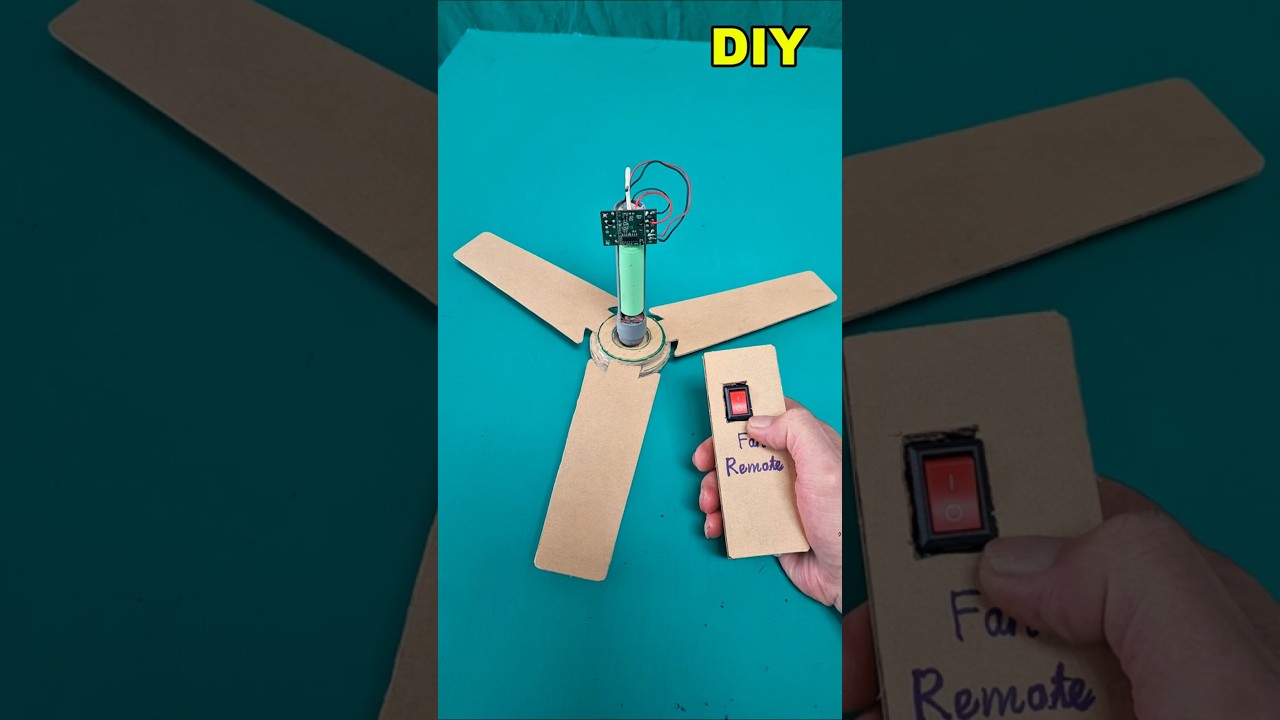 Homemade ceiling fan with remote control #DIY #CeilingFan #RemoteControl