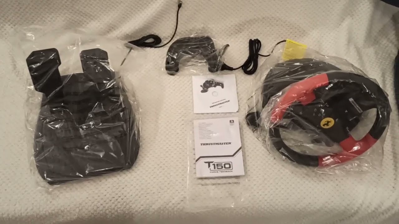 Thrustmaster T150 Ferrari edition unboxing and English manual