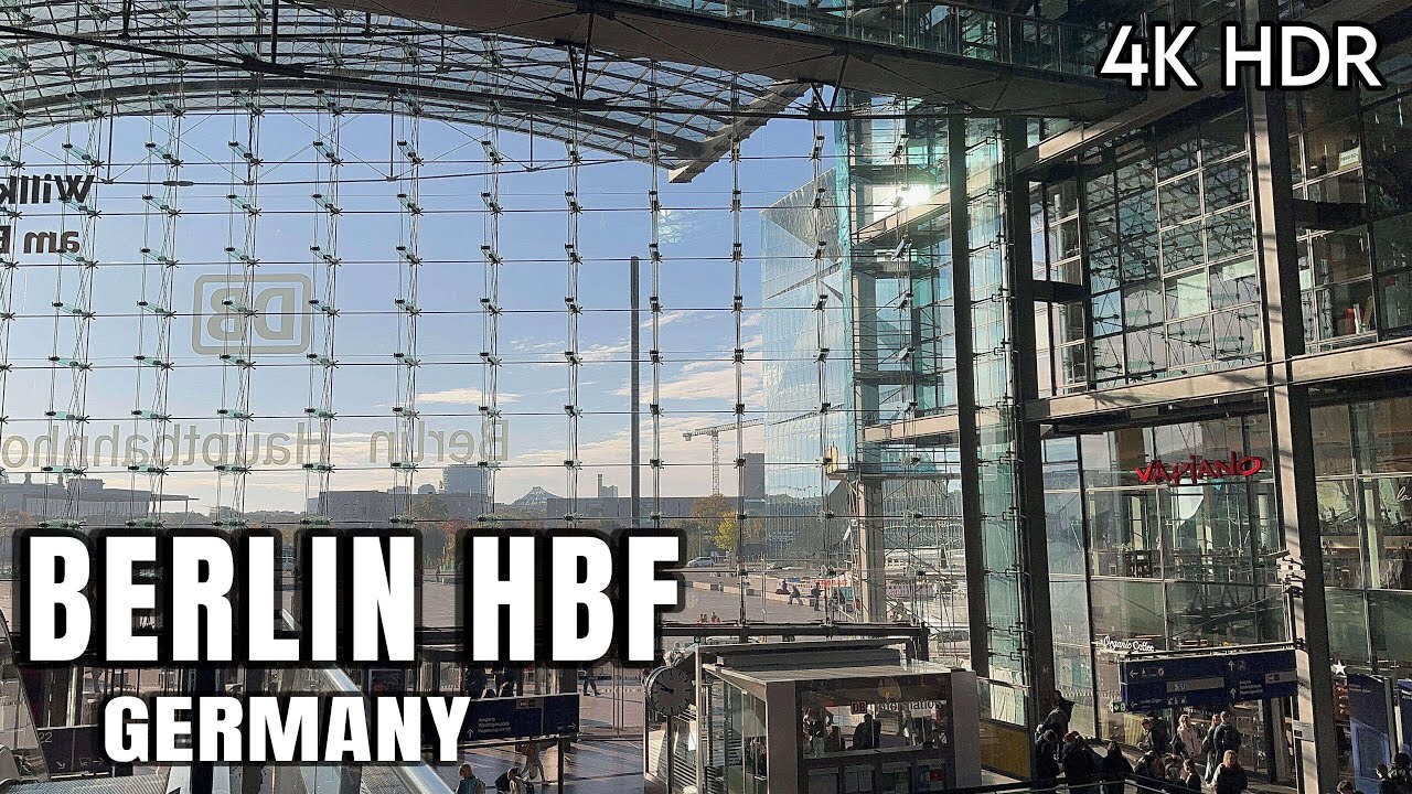 Berlin Hauptbahnof - Central Station | Walking Tour 4K HDR | Inside Germany&rsquo;s Largest Train Station