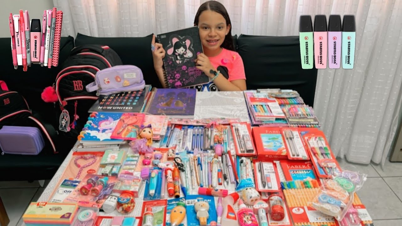 💞 Meu material escolar 2024 💞 #material #materialescolar #materialescolar2024 #vlog