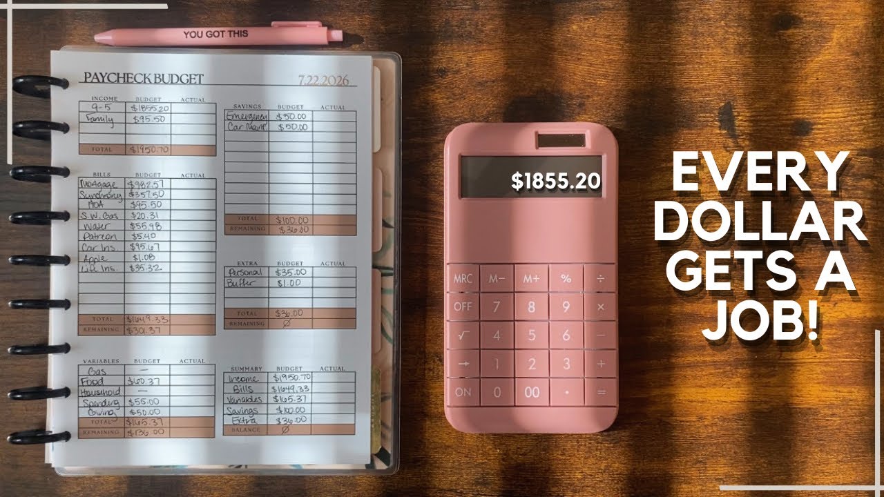 Budget the second paycheck of July with me using the zero based budget method
