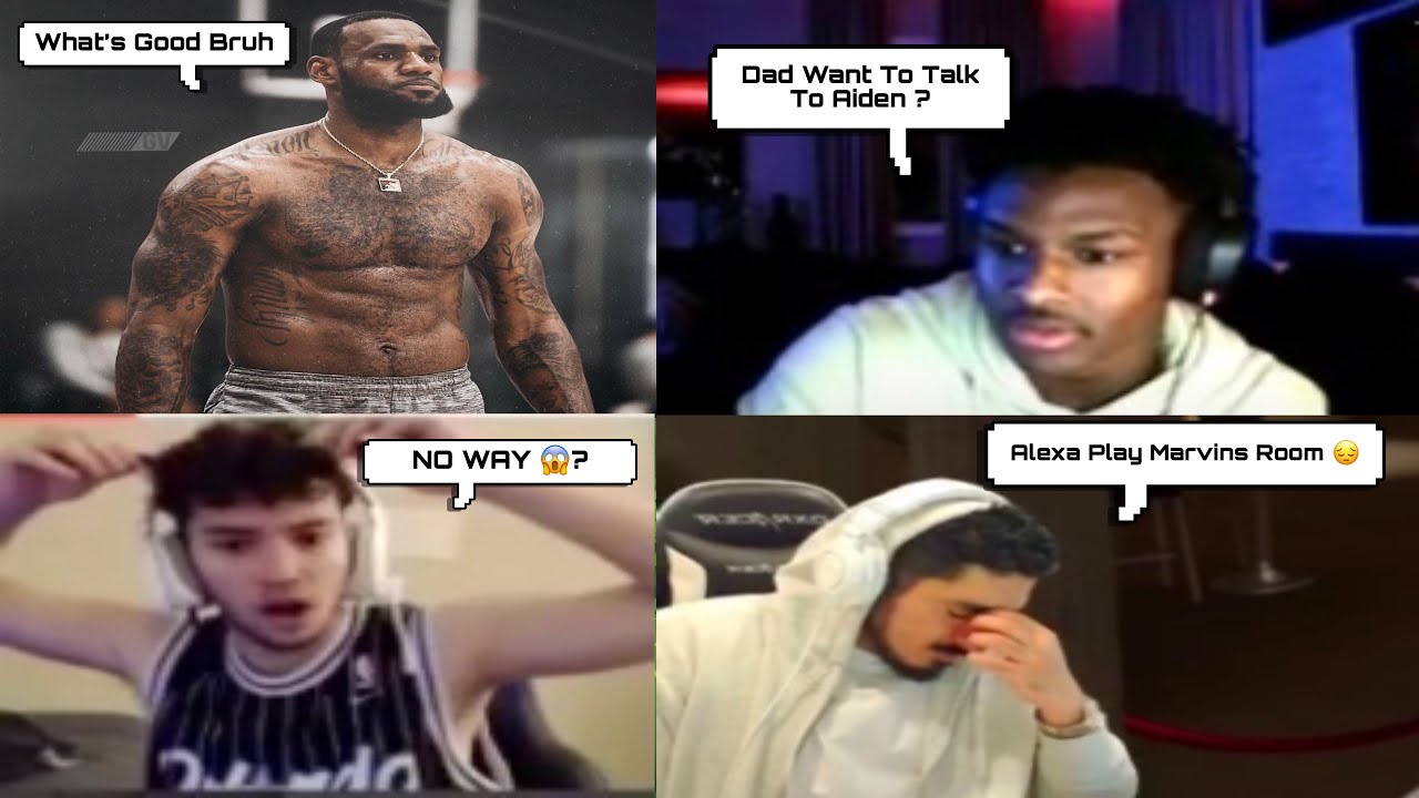 TYCENO REACTS TO AIDEN2HUNCHO TALKING TO LEBRON ON BRONNY&rsquo;S STREAM AFTER LOSING $2000 WAGER