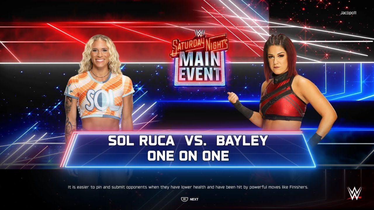 Bayley vs Sol Ruca - Saturday Night's Main Event - WWE 2K25