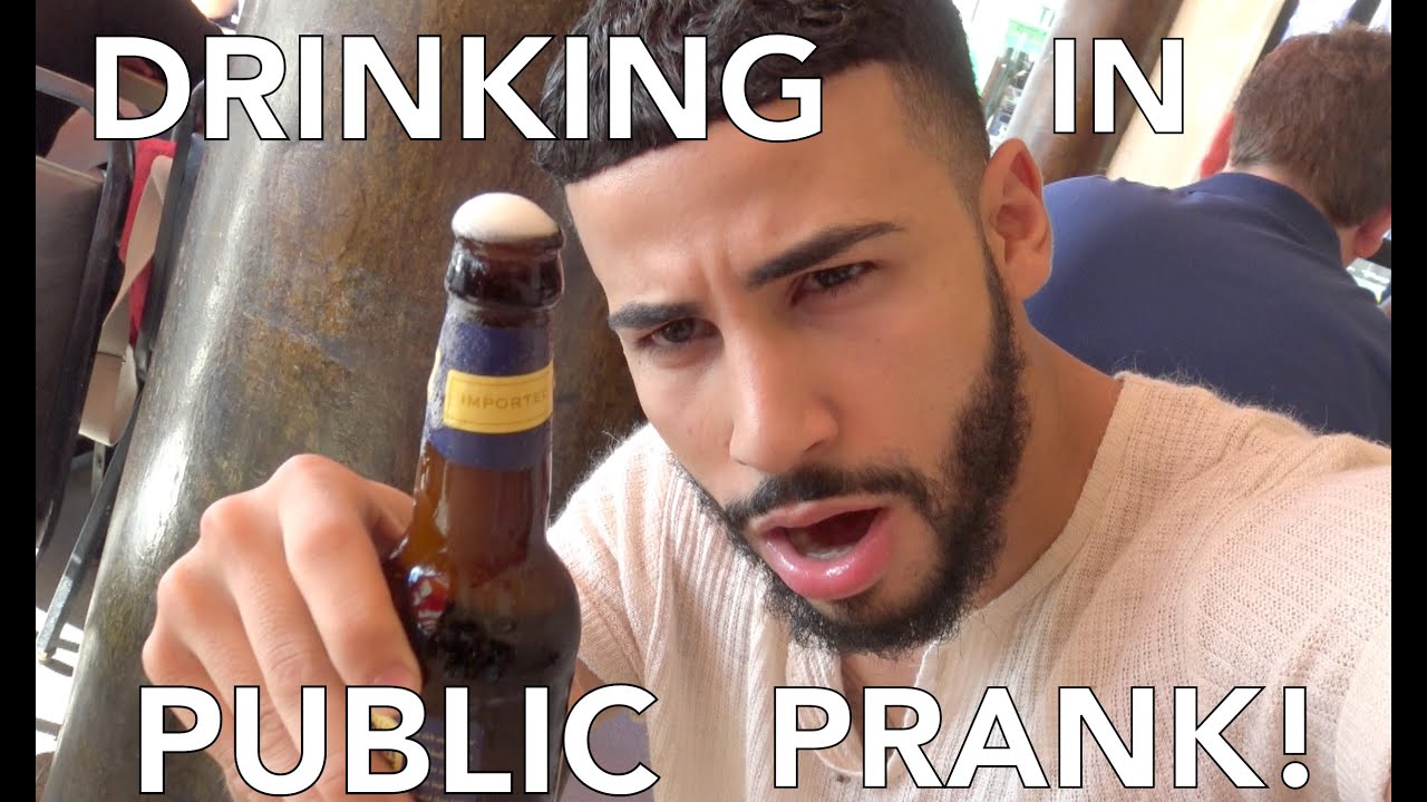 DRINKING IN PUBLIC PRANK!!