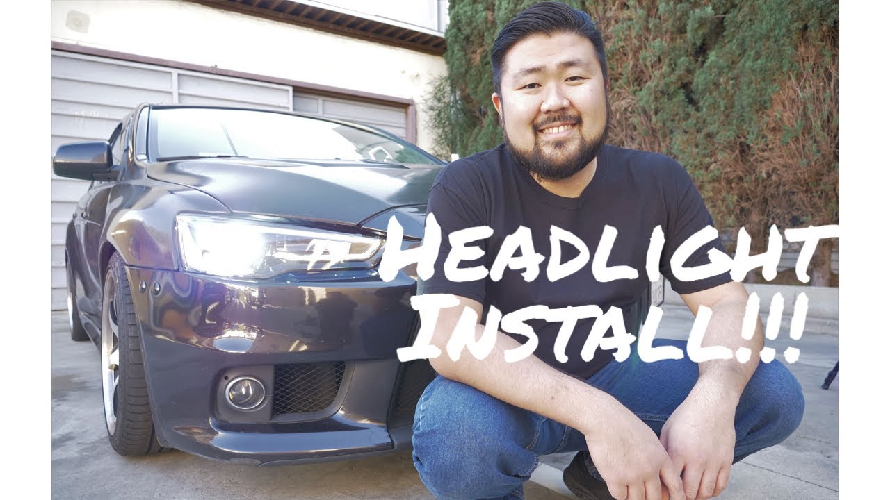 Vland Headlight Install for the Evo X!!!
