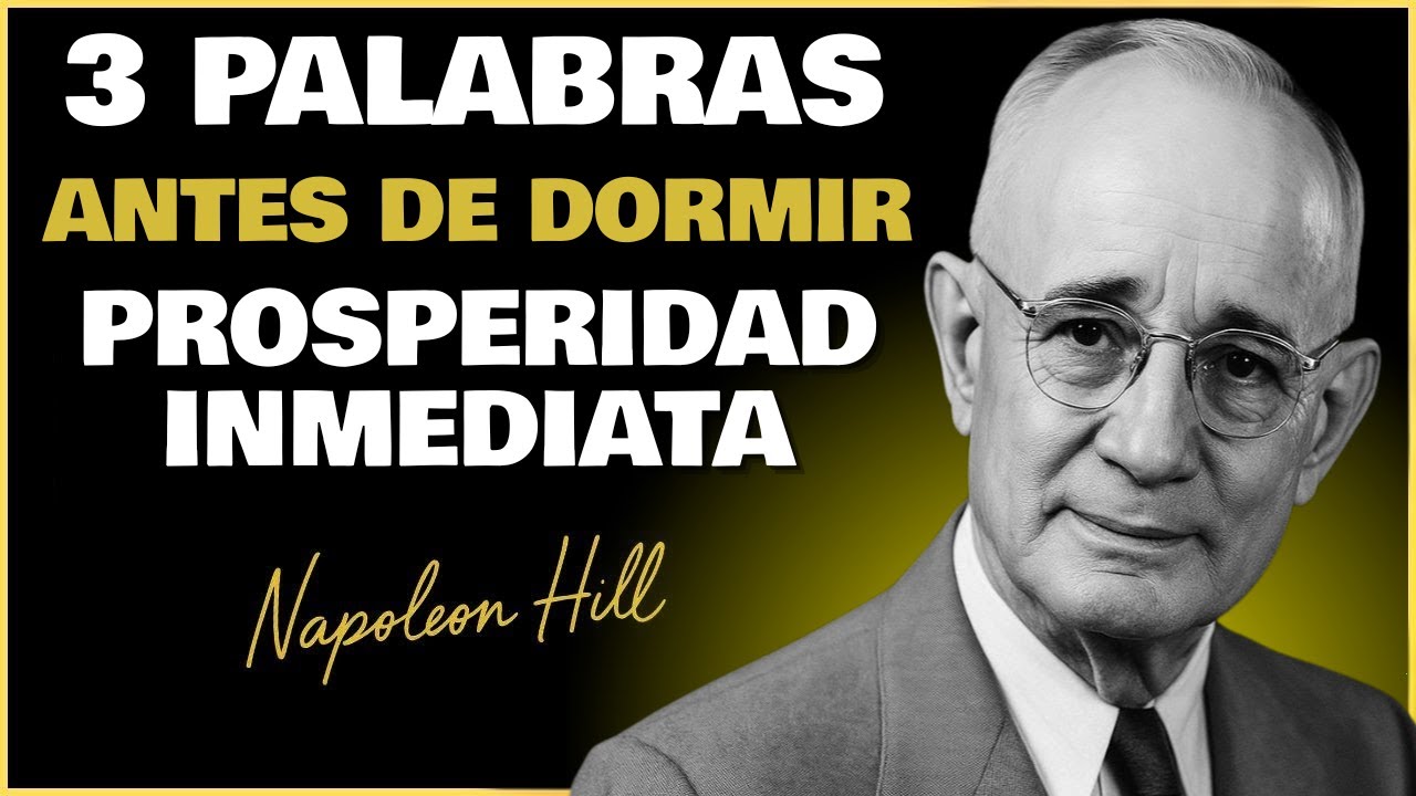 SOLO TRES PALABRAS ANTES DE DORMIR – LA PROSPERIDAD LLEGARÁ - NAPOLEON HILL.