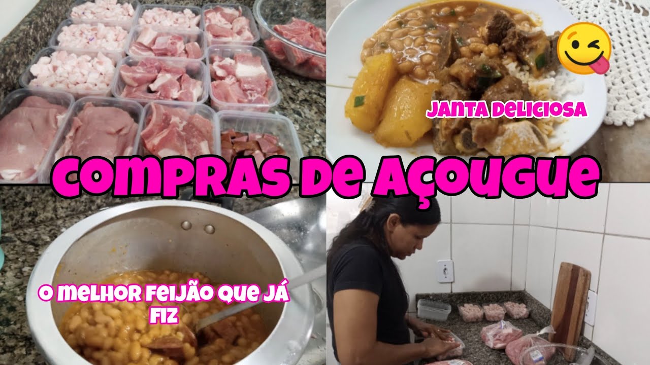 Fiz um feijão maravilhoso| comprei carne suína| janta deliciosa