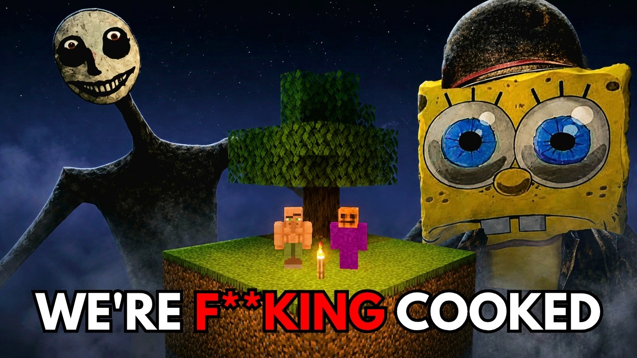 Surviving Every Horror Mod on ONE CHUNK in Minecraft
