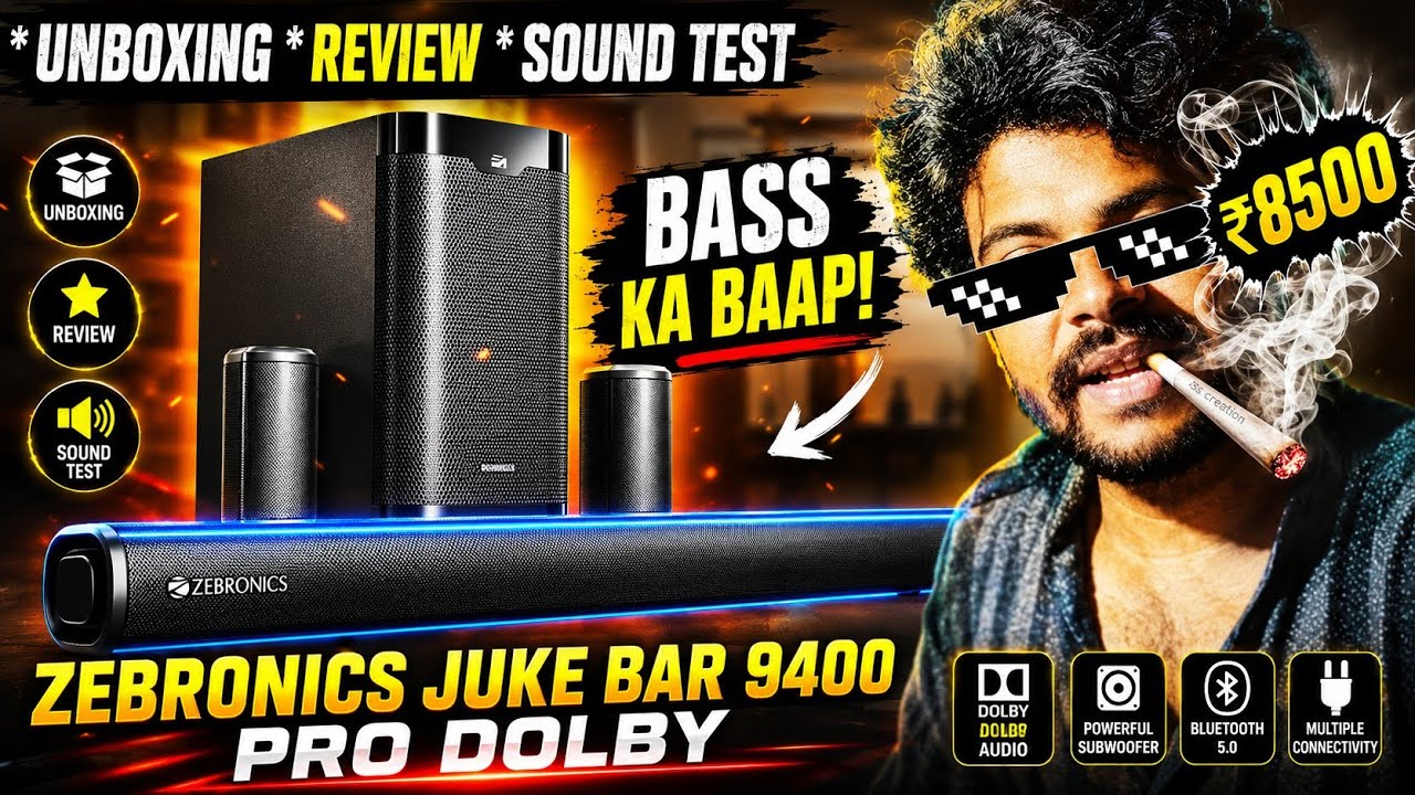 Zebronics Juke Bar 9400 Pro Dolby Review – Dolby Sound ka King! 💥 Best Budget Soundbar 2025!