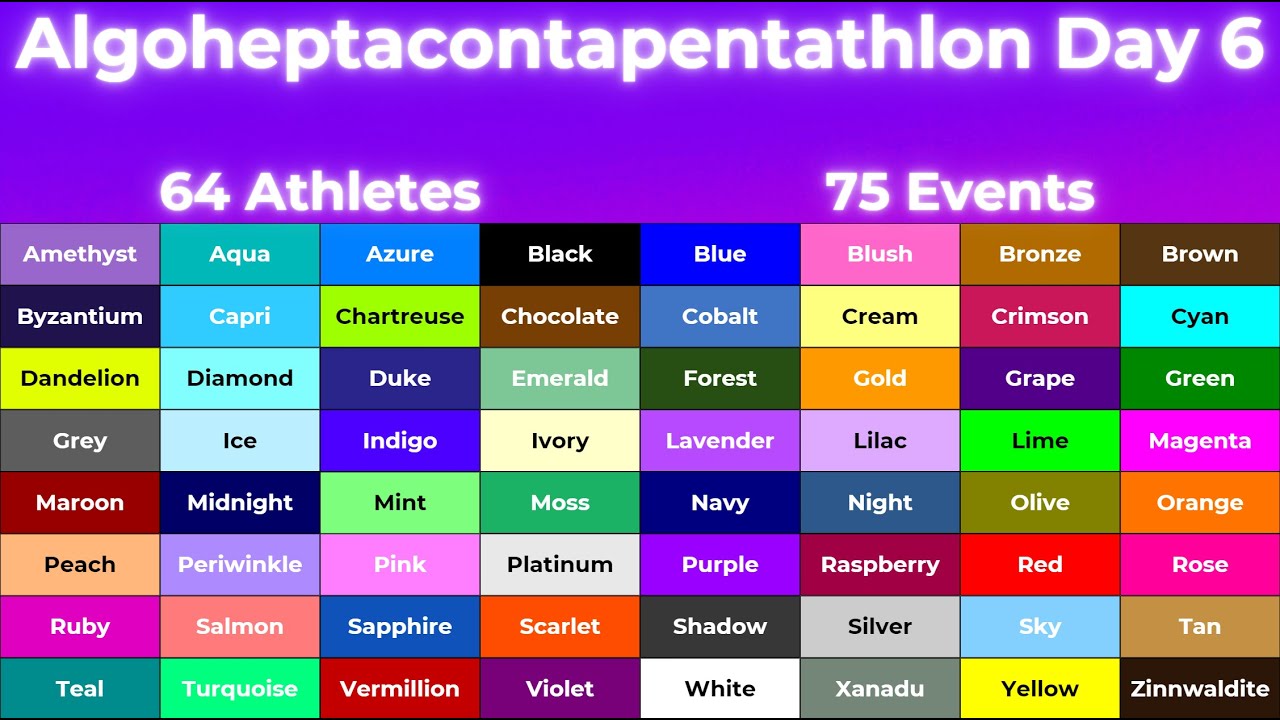 Algoheptacontapentathlon Day 6