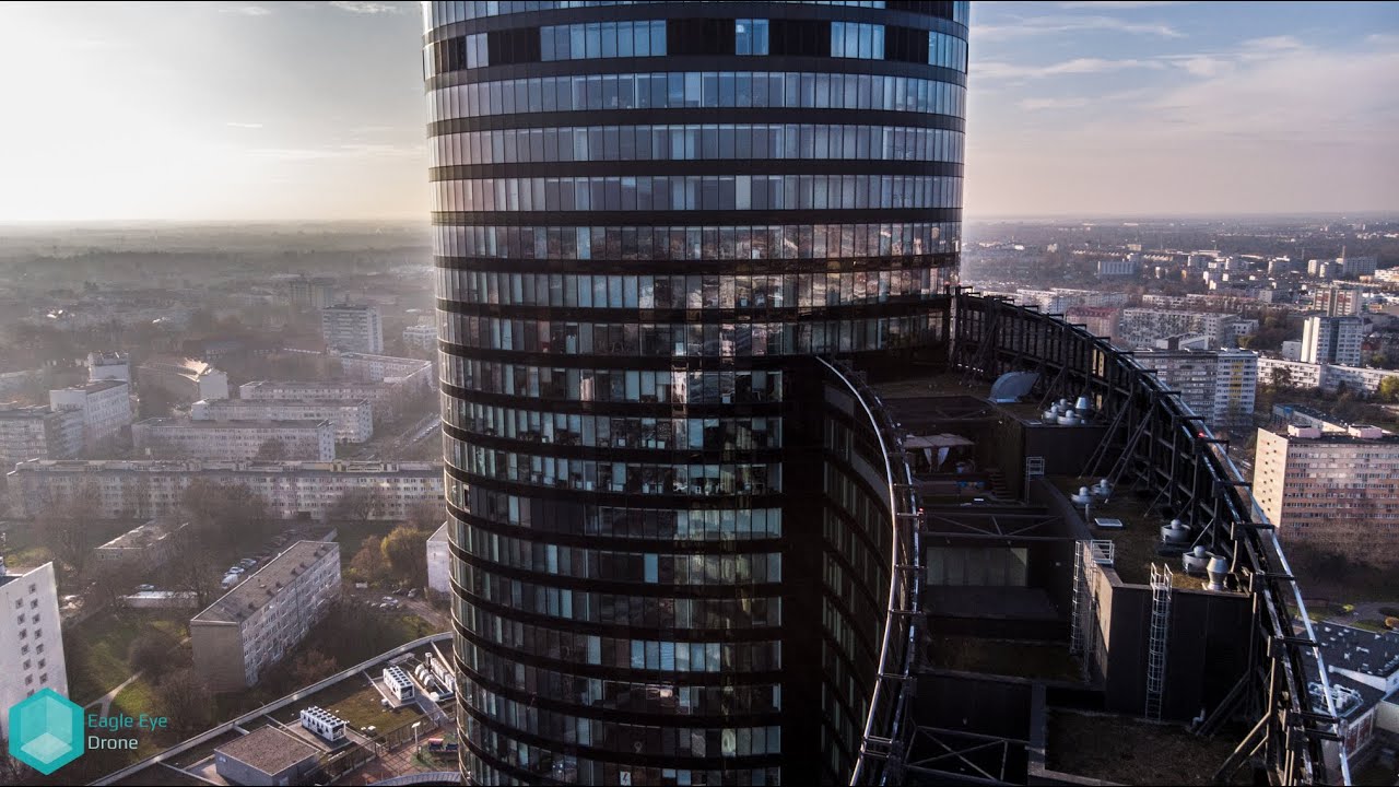 Небесная башня Sky Tower Вро́цлав (Wrocław) По́льша Polska drone