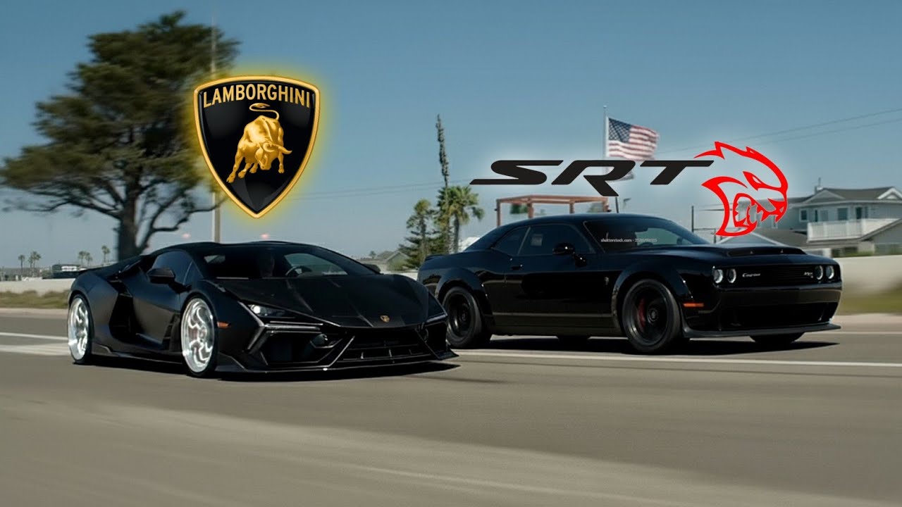 Lamborghini Revuelto vs Dodge Challenger SRT Hellcat | Brutal Acceleration & Exhaust Sound Battle!