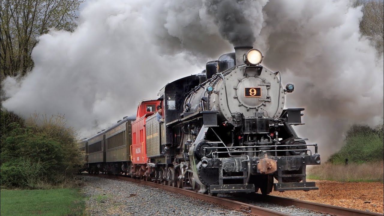 Woodstown Central 9: Springtime Steam in Salem County | Easter Trains 2025 [4K]