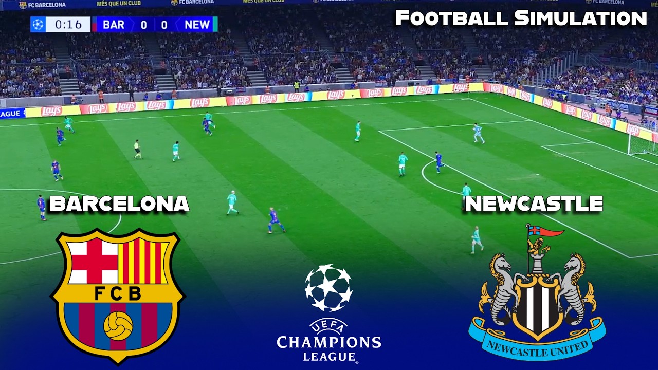 Barcelona vs Newcastle United - UEFA Champions League | PES 21 Simulation