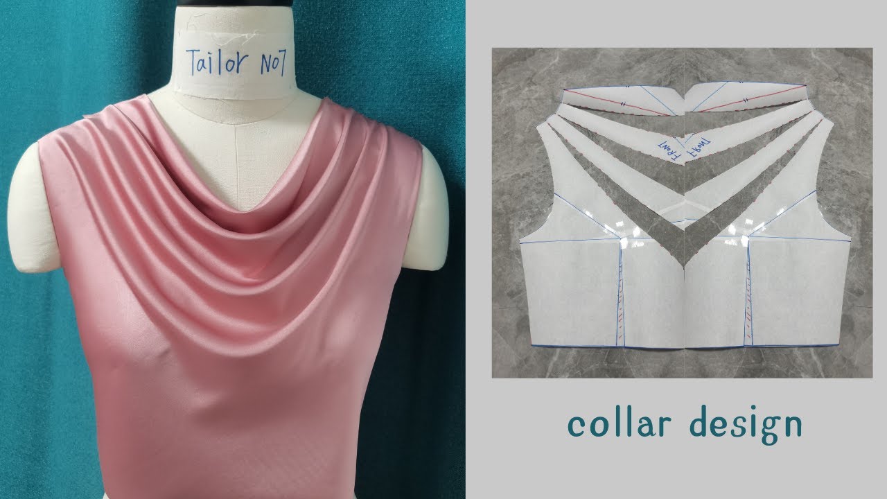 Very fashionable collar,easy cutting and sewing / how to make collar