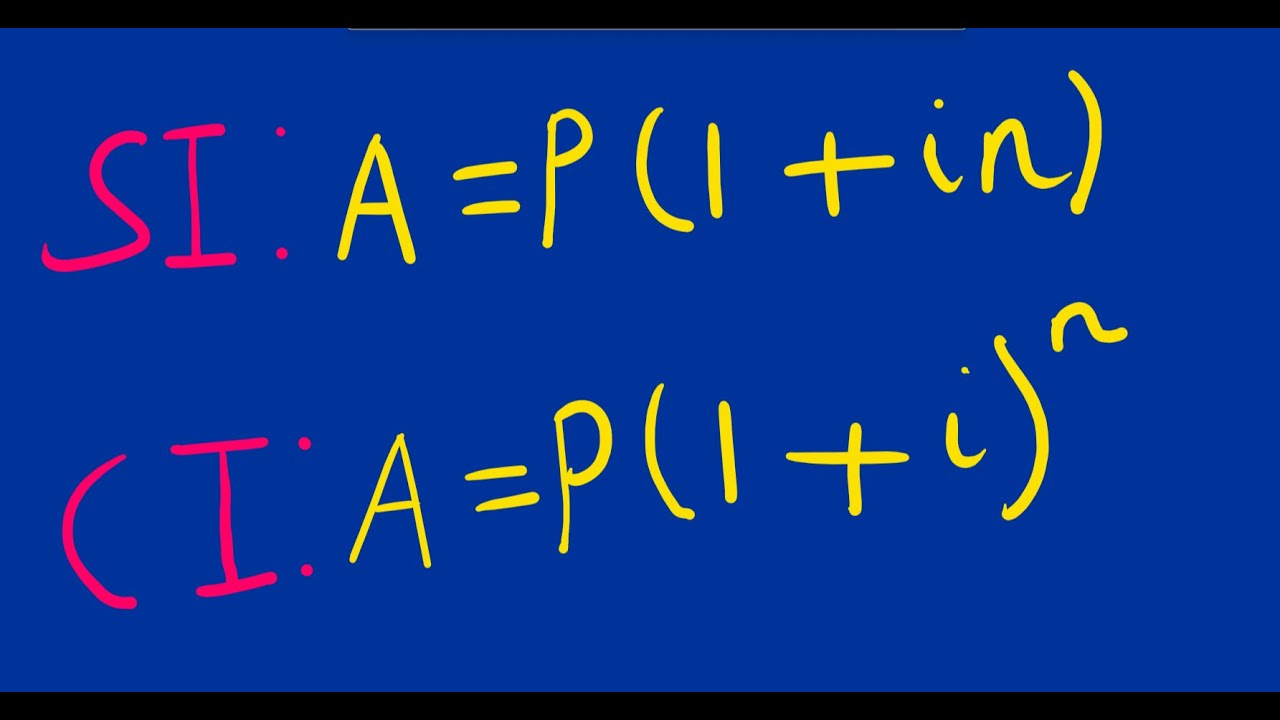 SIMPLE AND COMPOUND INTEREST