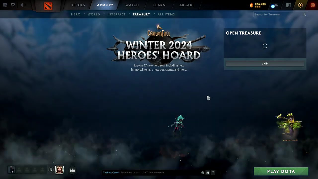 Winter's Hoard Treasure Opening - Quest on Windranger Arcana 