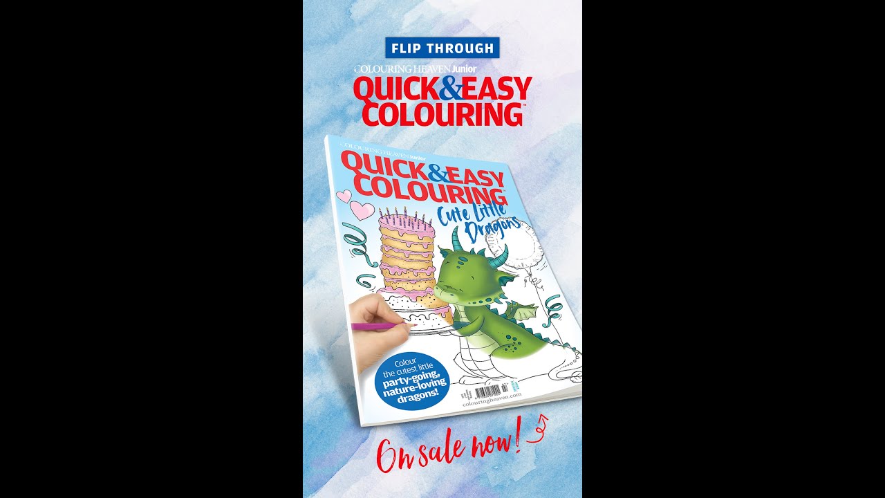 Magazine Flip-Through Cute Little Dragons CHJ Quick & Easy Colouring 