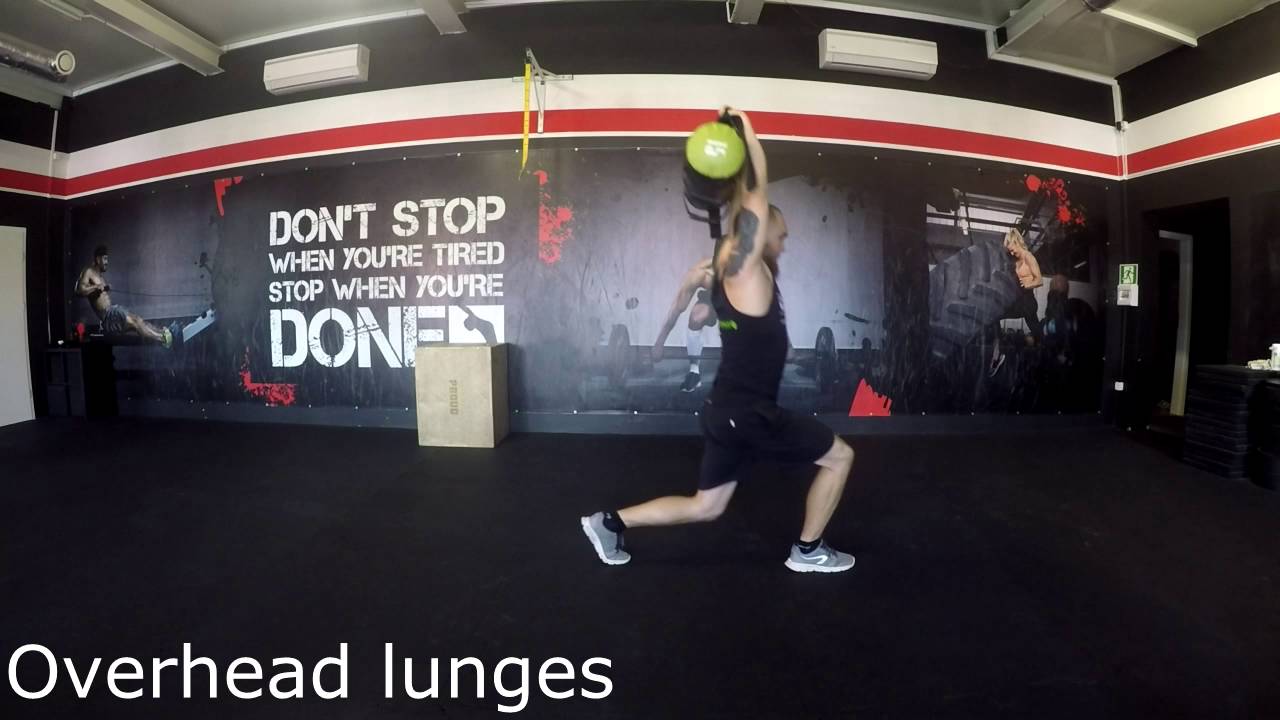Powerbag- Overhead lunges [m]