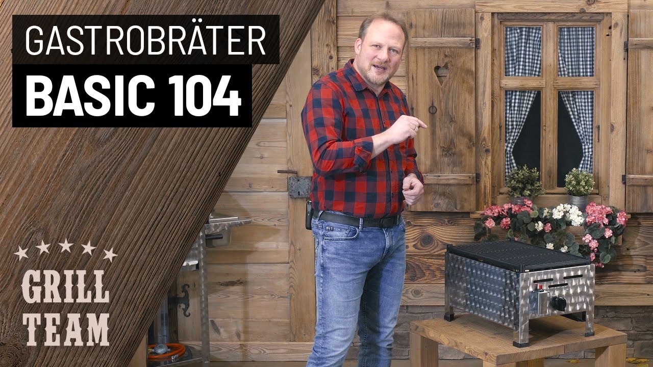 Gastrobräter Basic 104 | Tischgrill mit Aluguss-Grillplatte | Vorstellung & Test | V2