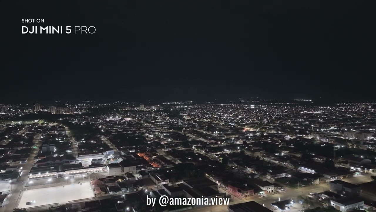 O DJI Mini 5 Pro é incrível à noite! (Imagens Aéreas Surpreendentes)