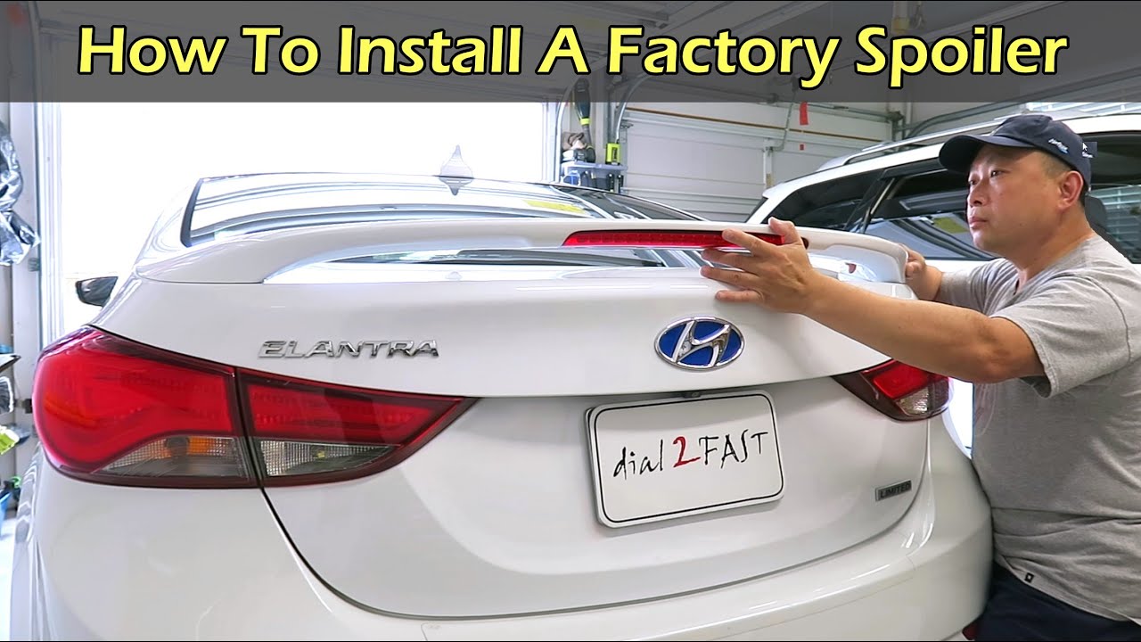 Как установить заводской спойлер на Hyundai Elantra