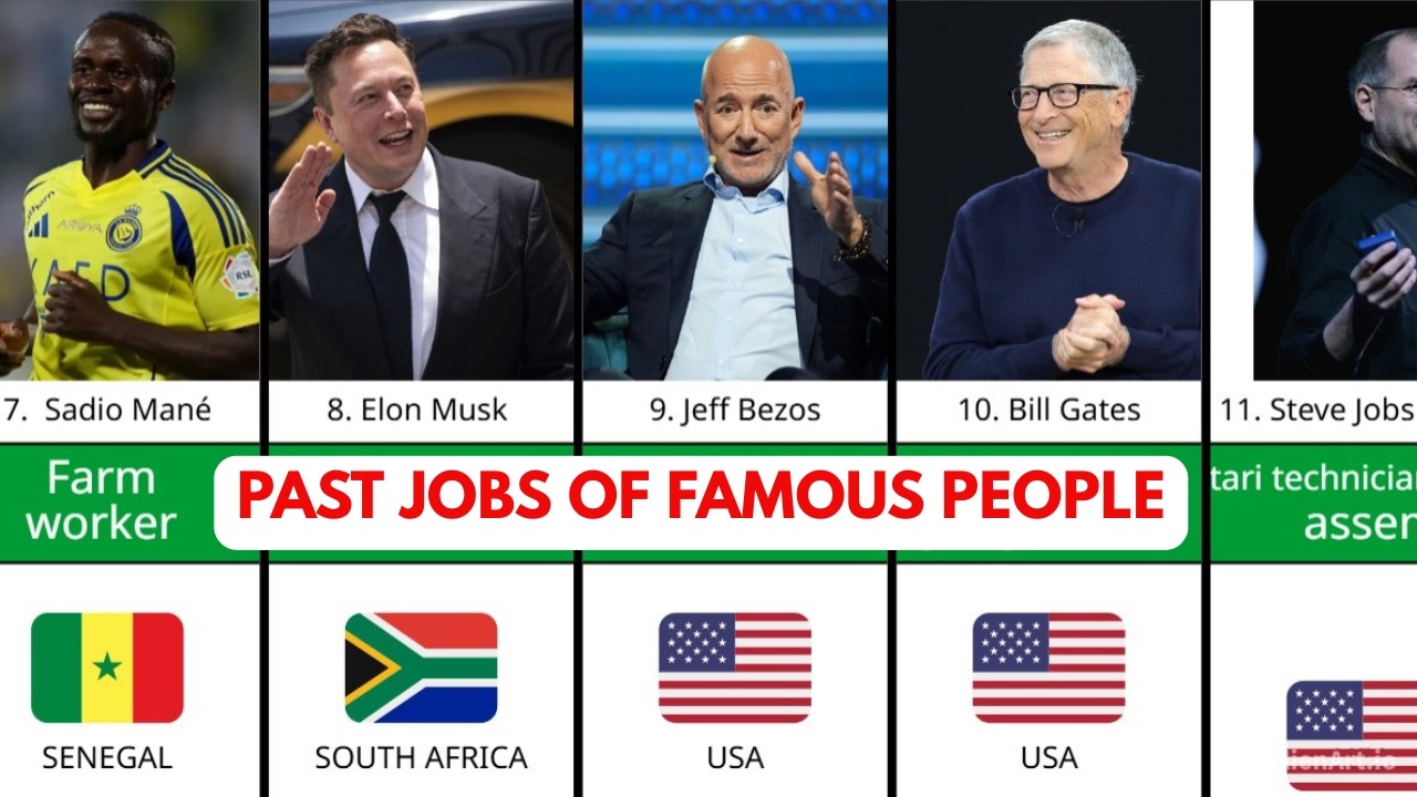 Past Jobs of Famous People Before They Became Powerful