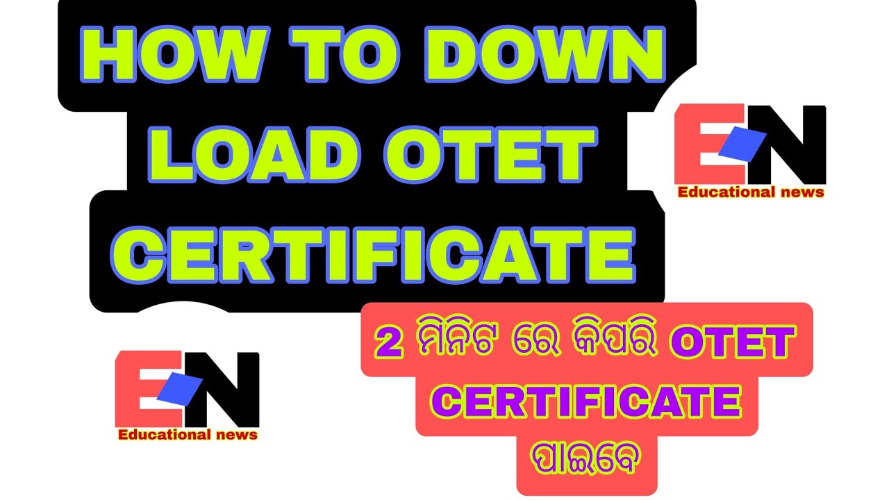 How to download otet certificate