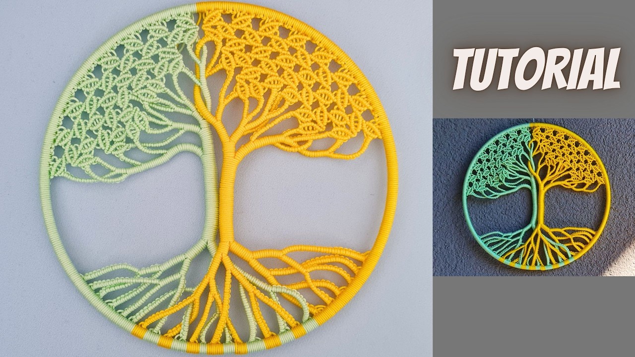 Macrame Tree of Life tutorial | DIY Two tone Tree of Life