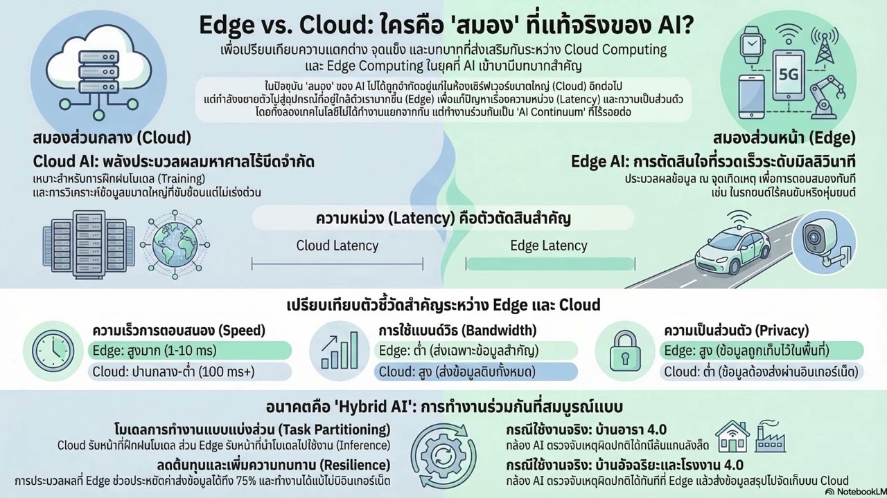 จุดจบ Cloud? ดีเบตเดือด Edge vs Cloud ใครคือผู้คุมอำนาจสมอง Physical AI ตัวจริง