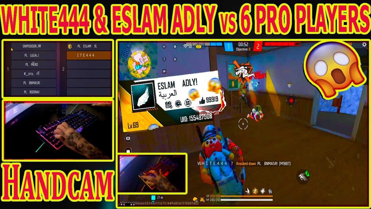 WHITE444 & ESLAM ADLY vs 6 PRO PLAYERS ⚡