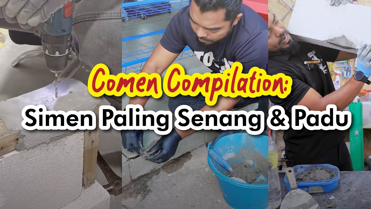 Simen gumpal-gumpal terus tampal: simen padu tak perlu pasir | Comen Compilation