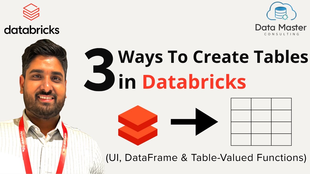 How to Create Tables in Databricks ( UI, DataFrame & Table-Valued)