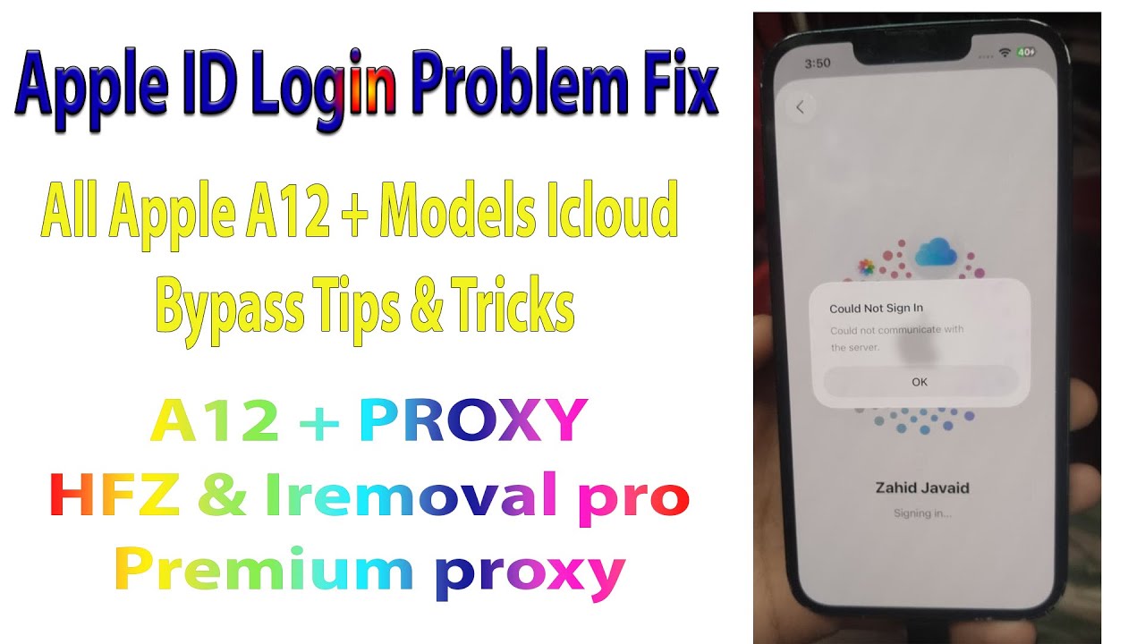 How To Login Apple ID Bypassed Apple Phones - Fix Could Not Communicate With The Server