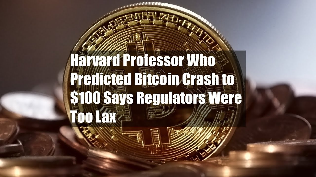 Harvard Professor Who Predicted Bitcoin Crash to $100 Says Regulators Were Too Lax