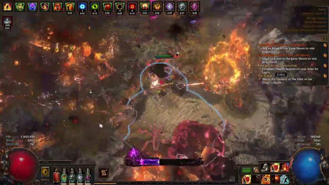 New Fissure Support Gem with VFoS procs multiple times | PoE Mirage