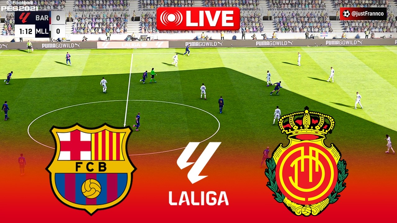 🔴LIVE : Barcelona vs RCD Mallorca - La Liga 2025/26 | Pes 21 Simulation Gameplay