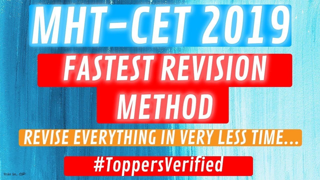 Fastest way to revise your MHT-CET syllabus|This is PSD1
