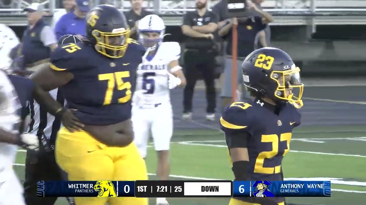 Whitmer Panthers Varsity Football vs  Anthony Wayne High School