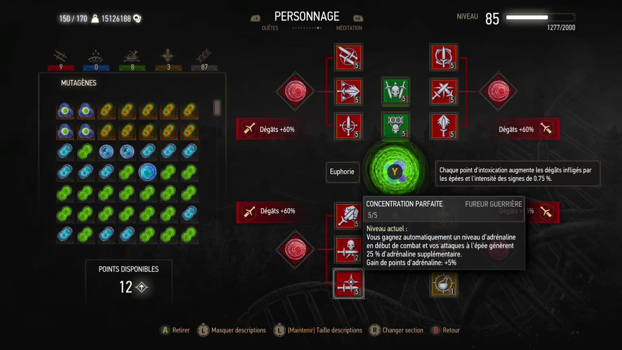 [FR] The Witcher 3: build de pure DPS death march (100k)