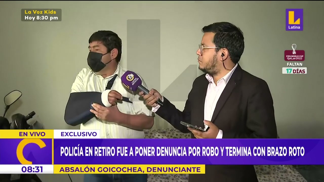 Policía en retiro fue a poner una denuncia por robo y termina con el brazo roto en una comisaría