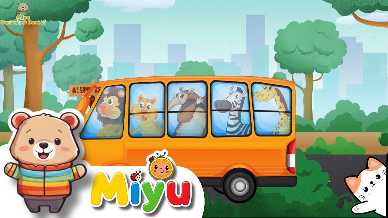 🚗🐸🎨 DIVERTIMENTO SENZA FINE! Le Ruote del Bus, La Rana, Scimmie Allegre e Canzoni Educative | Miyu