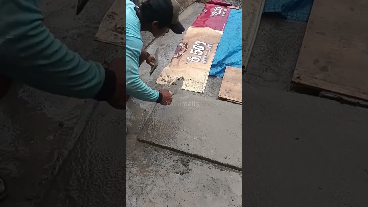 This is how creative craftsmen create modern minimalist flooring using foam #contructions