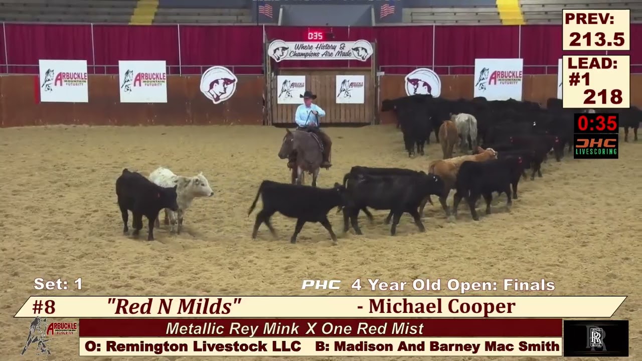 2026 Arbuckle Futurity 4YO Open Champion Red N Milds & Michael Cooper